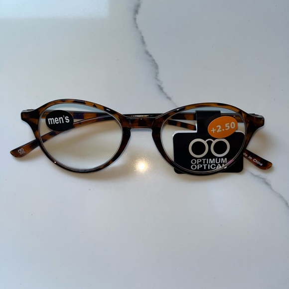 Nwt men’s brown tortoise shell plastic frame readers - 2.50 - Picture 3 of 11